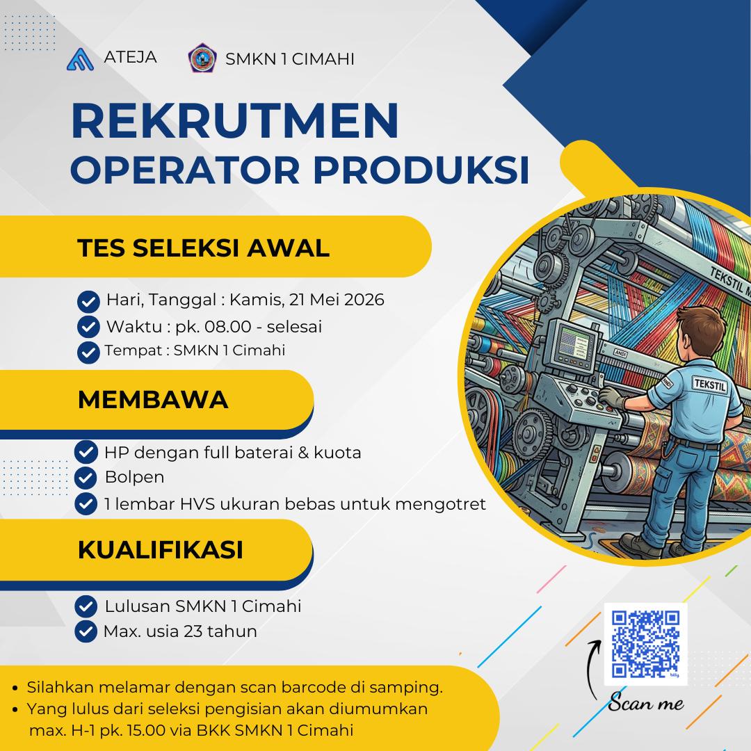 OPERATOR PRODUKSI PT ATEJA